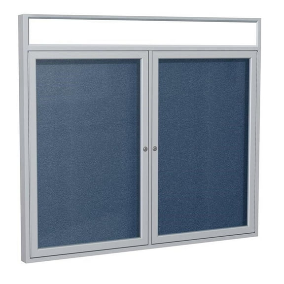 Ghent's Vinyl 36" x 60" 2 Door Enclosed Headliner Bulletin Board in Navy