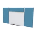 thumbnail image 1 of Ghent's Vinyl 4' x 10' Bulletin & Mag. Whiteboard Style E Set in Ocean Blue, 1 of 2