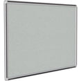thumbnail image 1 of Ghent's Vinyl 4' x 12' Bulletin Board with Black Trim in Gray, 1 of 2