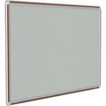 thumbnail image 1 of Ghent's Vinyl 4' x 12' Bulletin Board with Cherry Trim in Gray, 1 of 3