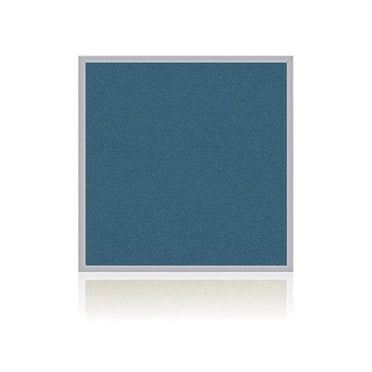 Ghent's Vinyl 4' x 4' Bulletin Board with Aluminum Frame in Ocean Blue