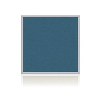 Ghent's Vinyl 4' x 4' Bulletin Board with Aluminum Frame in Ocean Blue