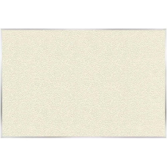 Ghent's Vinyl 4' x 5' Bulletin Board with Aluminum Frame in Ivory