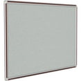 thumbnail image 1 of Ghent's Vinyl 4' x 6' DecoAurora Bulletin Board with Mahogany Trim in Gray, 1 of 2