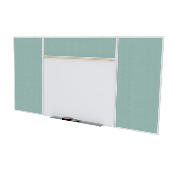 Ghent's Vinyl 4' x 8' Bulletin & Mag. Whiteboard Style E Set in Stone