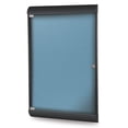 thumbnail image 1 of Ghent's Vinyl 42" x 28" 1 Door Bulletin Board with Black Frame in Ocean Blue, 1 of 5