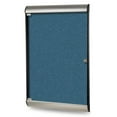thumbnail image 1 of Ghent's Vinyl 42" x 28" 1 Door Bulletin Board with Satin Frame in Ocean Blue, 1 of 4