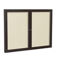 thumbnail image 1 of Ghent's Vinyl 48" x 60" 2 Door Enclosed Bulletin Board in Ivory, 1 of 3
