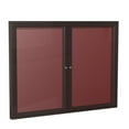 thumbnail image 1 of Ghent's Vinyl 48" x 60" 2 Door Enclosed Flannel Letterboard in Burgundy Red, 1 of 4