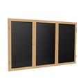 thumbnail image 1 of Ghent's Vinyl 48" x 72" 3 Door Enclosed Flannel Letterboard in Black, 1 of 2