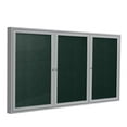 thumbnail image 1 of Ghent's Vinyl 48" x 96" 3 Door Enclosed Bulletin Board in Black, 1 of 5