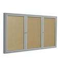 thumbnail image 1 of Ghent's Vinyl 48" x 96" 3 Door Enclosed Bulletin Board in Caramel, 1 of 5