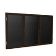 thumbnail image 1 of Ghent's Vinyl 48" x 96" 3 Door Enclosed Flannel Letterboard in Black, 1 of 6