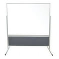 thumbnail image 1 of Ghent's Vinyl 6' x 4' Fixed 2 Sided Mag. Whiteboard & Tackboard in Stone, 1 of 4