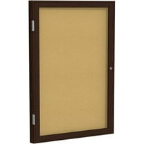 Ghent's Wood 36" x 24" 1 Door Enclosed Bulletin Board in Natural