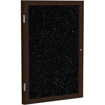 Ghent's Wood 36" x 24" 1 Door Enclosed Bulletin Board in Speckled Tan