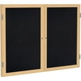 thumbnail image 1 of Ghent's Wood 36" x 48" 2 Door Enclosed Rubber Bulletin Board in Black, 1 of 2