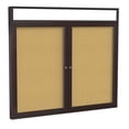 thumbnail image 1 of Ghent's Wood 36" x 60" 2 Door Enclosed Bulletin Board in Natural, 1 of 2