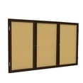 thumbnail image 1 of Ghent's Wood 36" x 72" 3 Door Enclosed Bulletin Board in Natural, 1 of 2