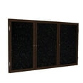 thumbnail image 1 of Ghent's Wood 36" x 72" 3 Door Enclosed Rubber Bulletin Board in Speckled Tan, 1 of 3