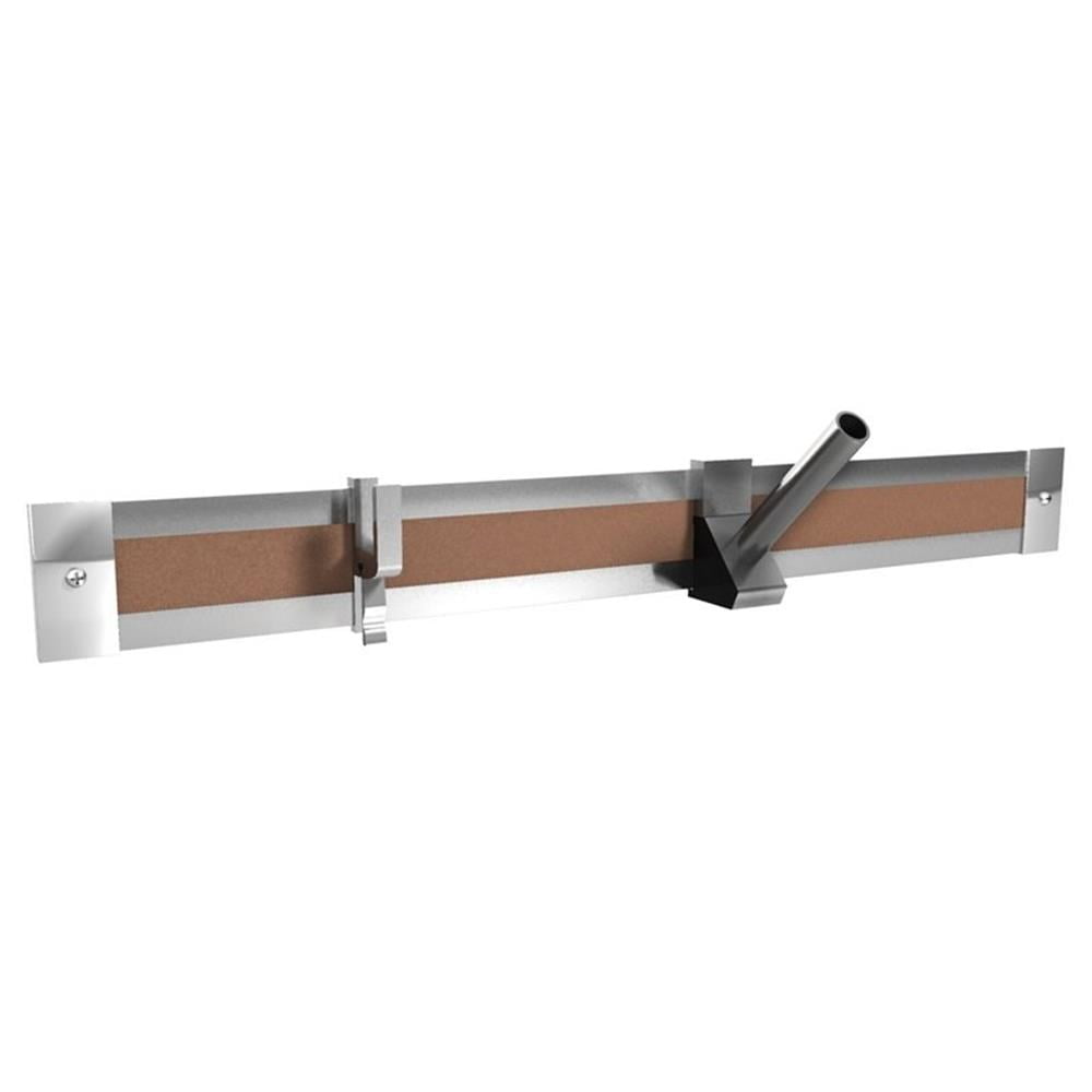 Satin Aluminum 2" Maprail with Cork Insert, 4' Length