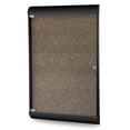 thumbnail image 1 of Ghent's Wood 4' x 2' 1 Door Enclosed Bulletin Board with Black Trim in Chocolate, 1 of 2