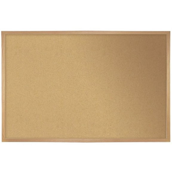 Ghent's Wood 4' x 5' Cork Bulletin Board in Natural