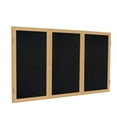 thumbnail image 1 of Ghent's Wood 48" x 72" 3 Door Enclosed Rubber Bulletin Board in Black, 1 of 2