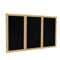 thumbnail image 1 of Ghent's Wood 48" x 72" 3 Door Enclosed Rubber Bulletin Board in Speckled Tan, 1 of 2