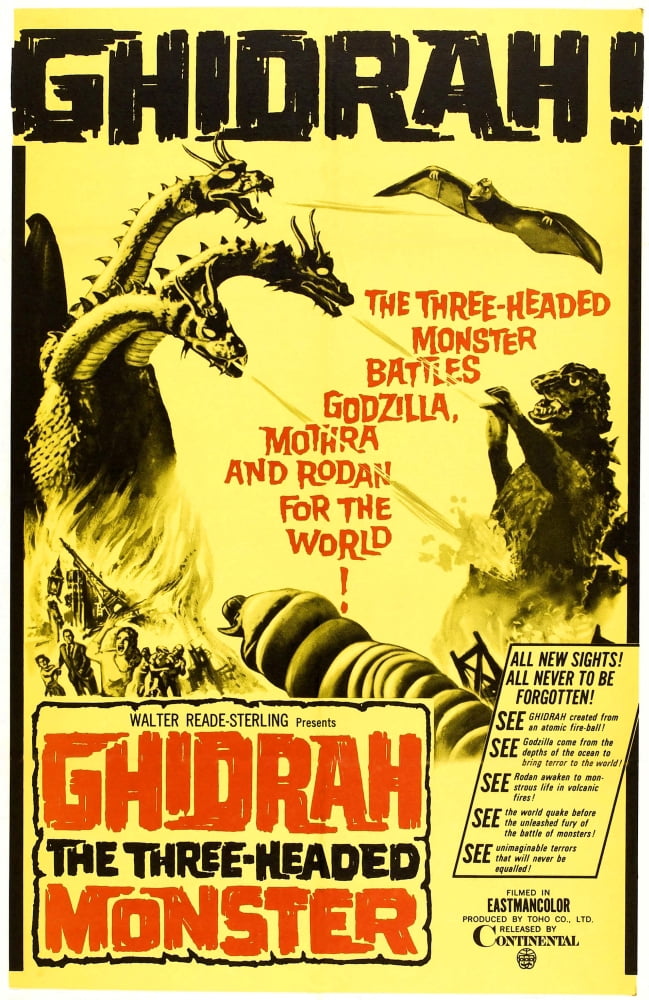 Ghidrah The Three-Headed Monster Canvas Art - (11 x 17)
