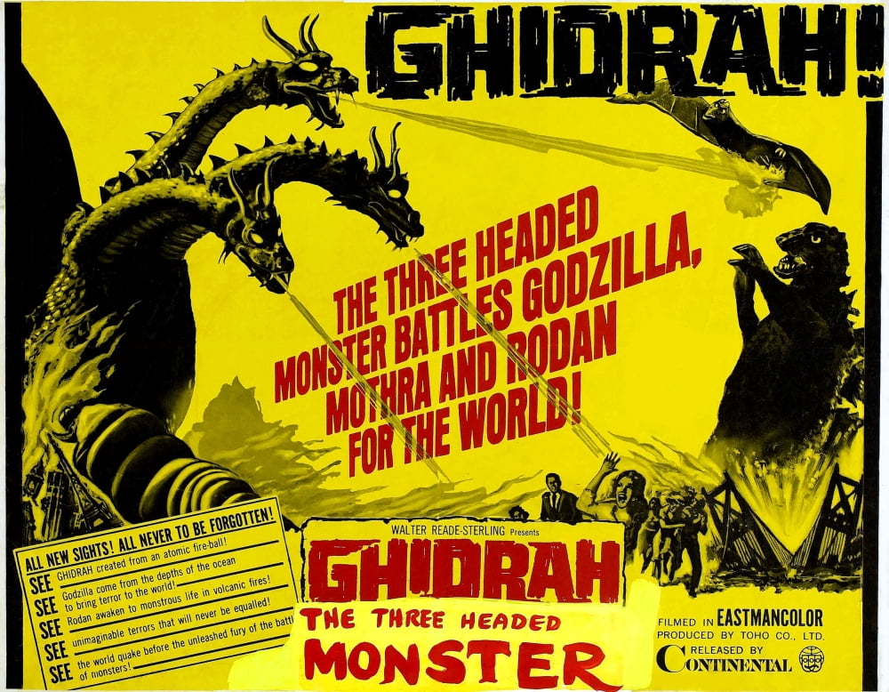 Ghidrah The Three-Headed Monster Canvas Art - (28 x 22)