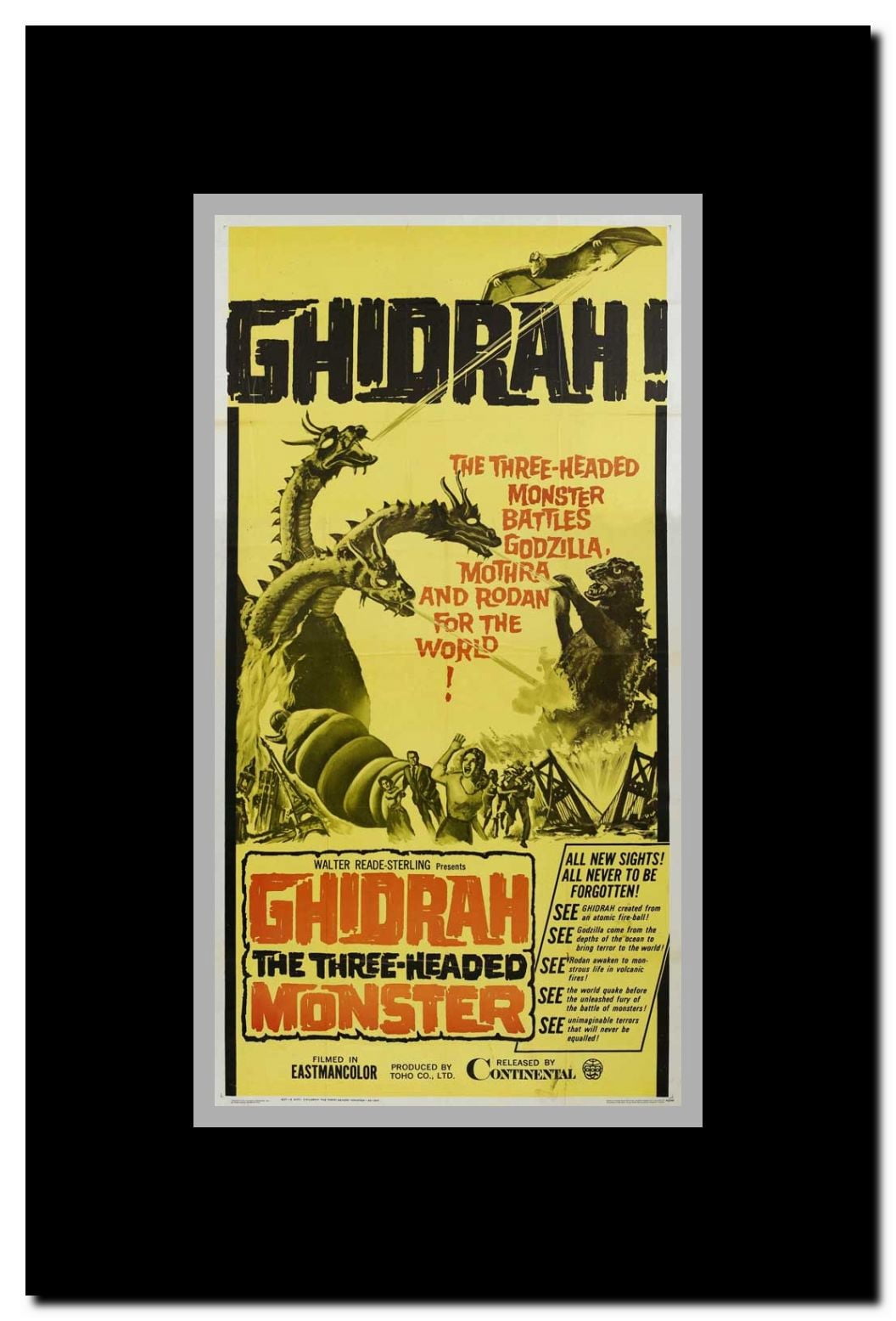 Ghidrah the Three-Headed Monster Framed Movie Poster