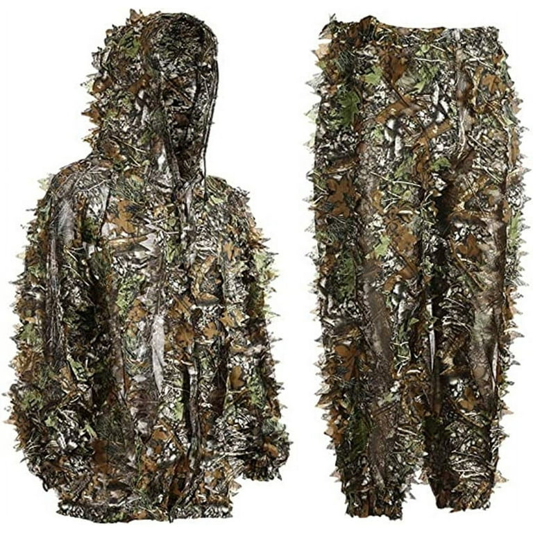 Ghillie Suit Camouflage Hunting Suits Outdoor 3D Leaf Lifelike