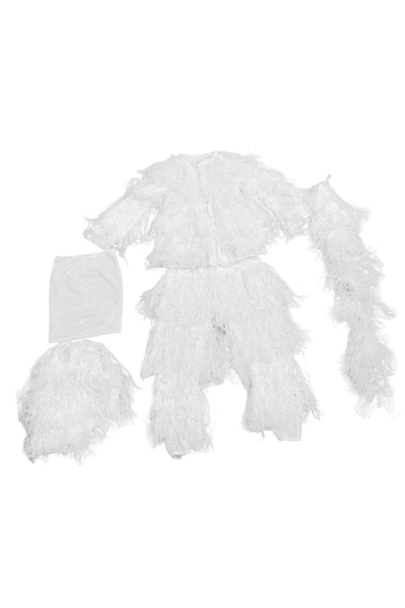 Ghillie Suit Uniform Set Breathable Jacket, Disguise with Storage Bag, Pants