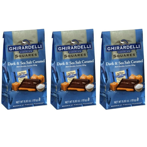 Ghirardelli 3-Pack  Dark Sea Salt Caramel Chocolates, 5.32 oz Each