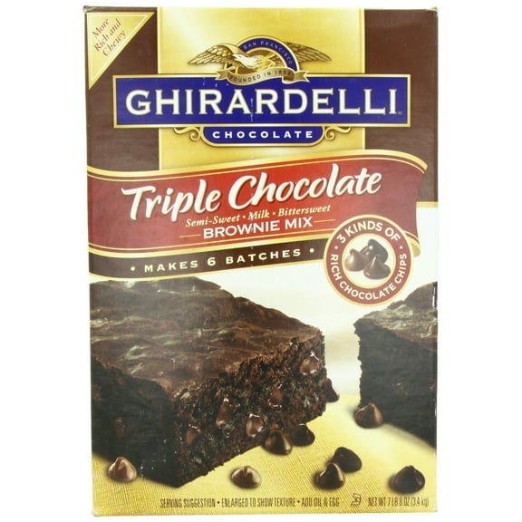 Ghirardelli Brownie Mix, Triple Chocolate, 7.5 Lb