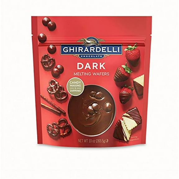 Ghirardelli Candy Making and Dipping, Dark Chocolate Melting Wafers, 10 Ounce Bag (Pack of 2)