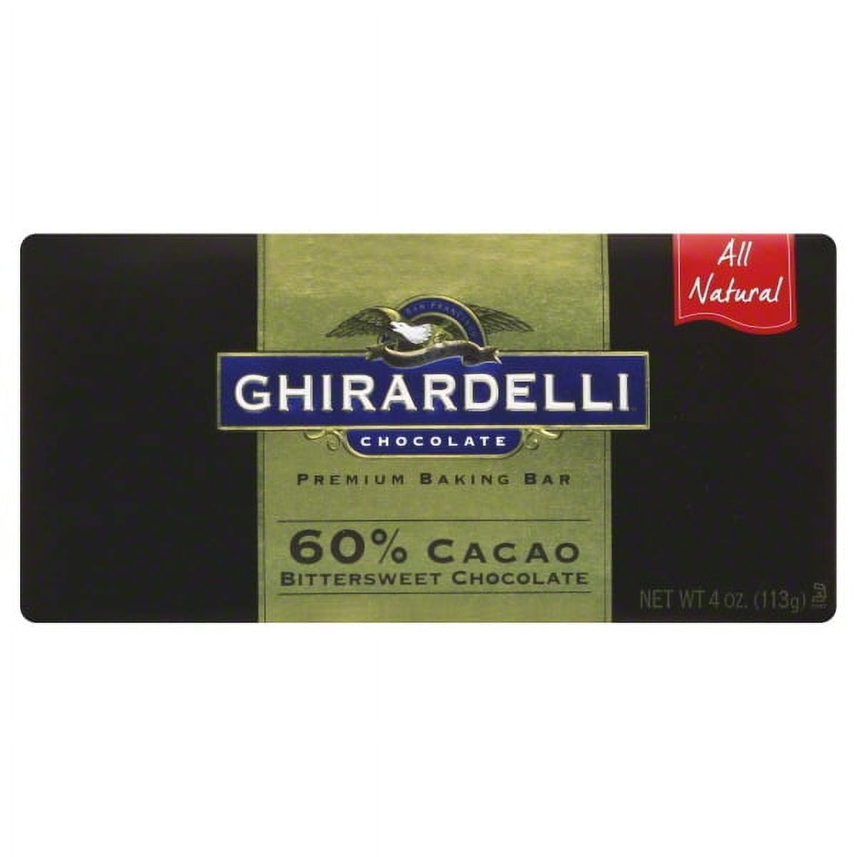 Ghirardelli Chocolate 60% Cacao Bittersweet Chocolate Baking Bar, 4 oz