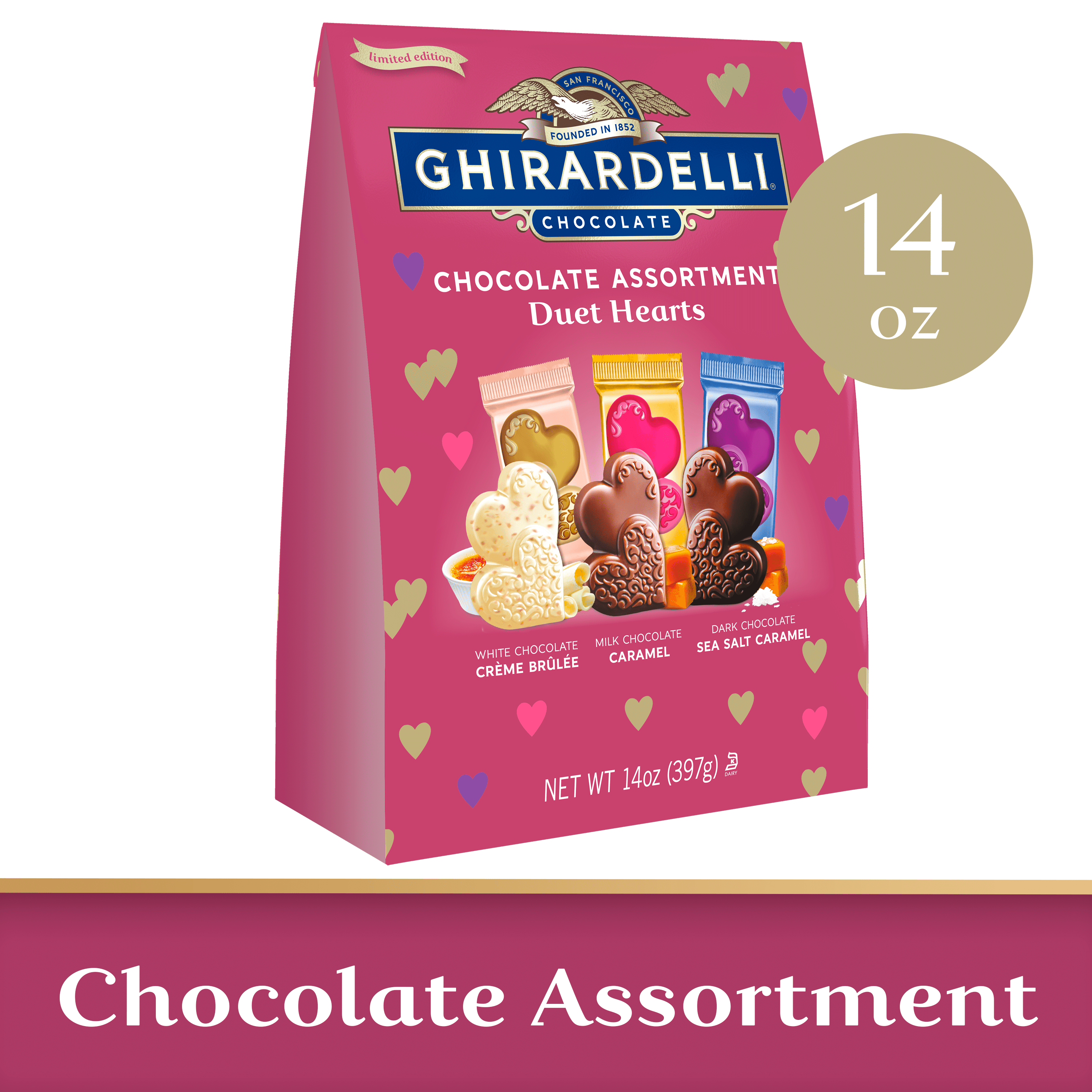 Ghirardelli Chocolate Assortment Duet Hearts 14oz.