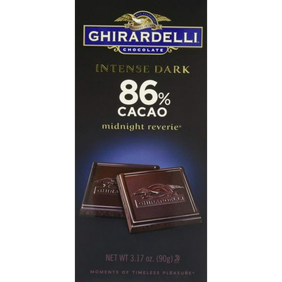 Ghirardelli Chocolate Bar Dark Midnight Reverie 3.17 oz (Pack of 12)