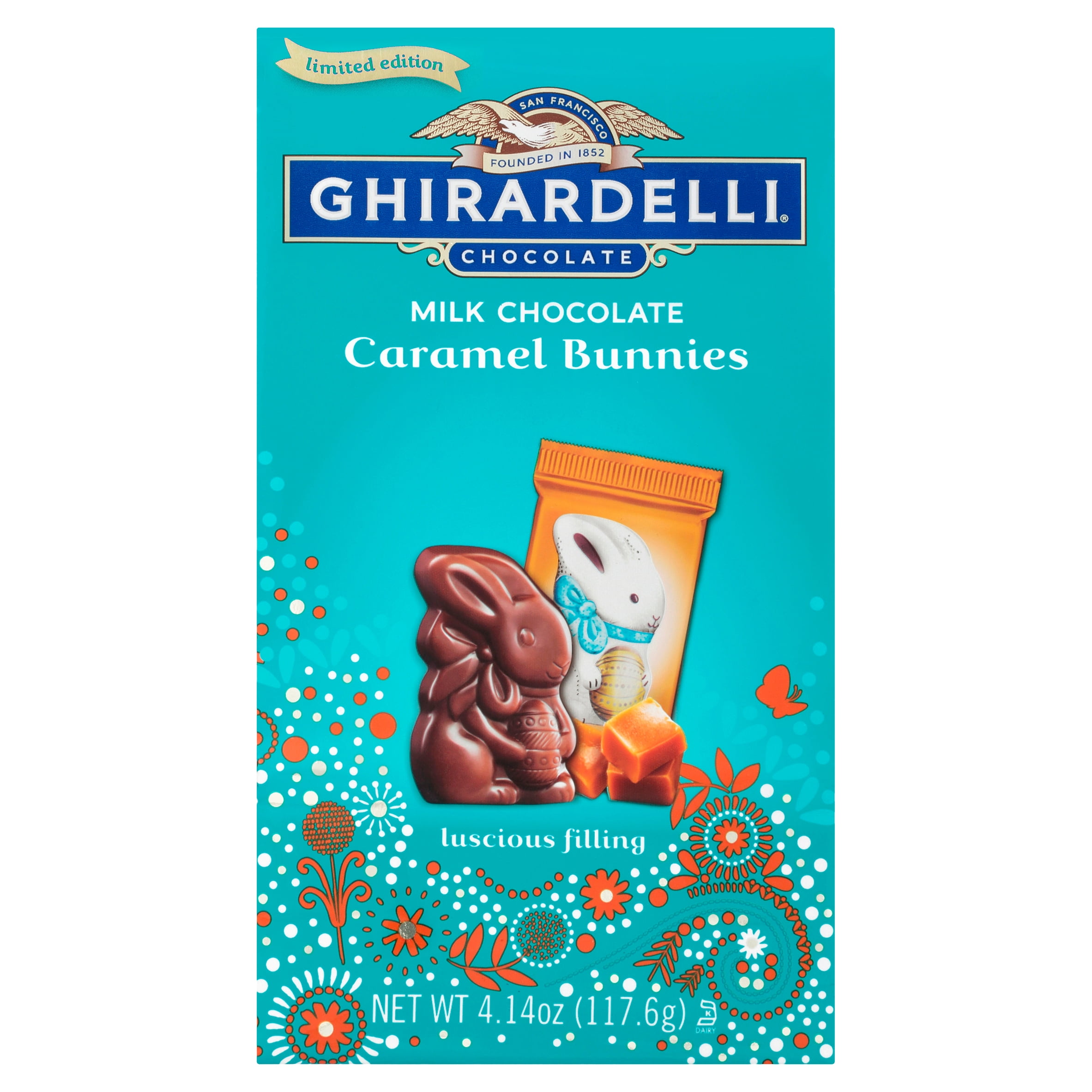 Ghirardelli Chocolate Caramel Bunnies Milk Chocolate Limited Edition, 4