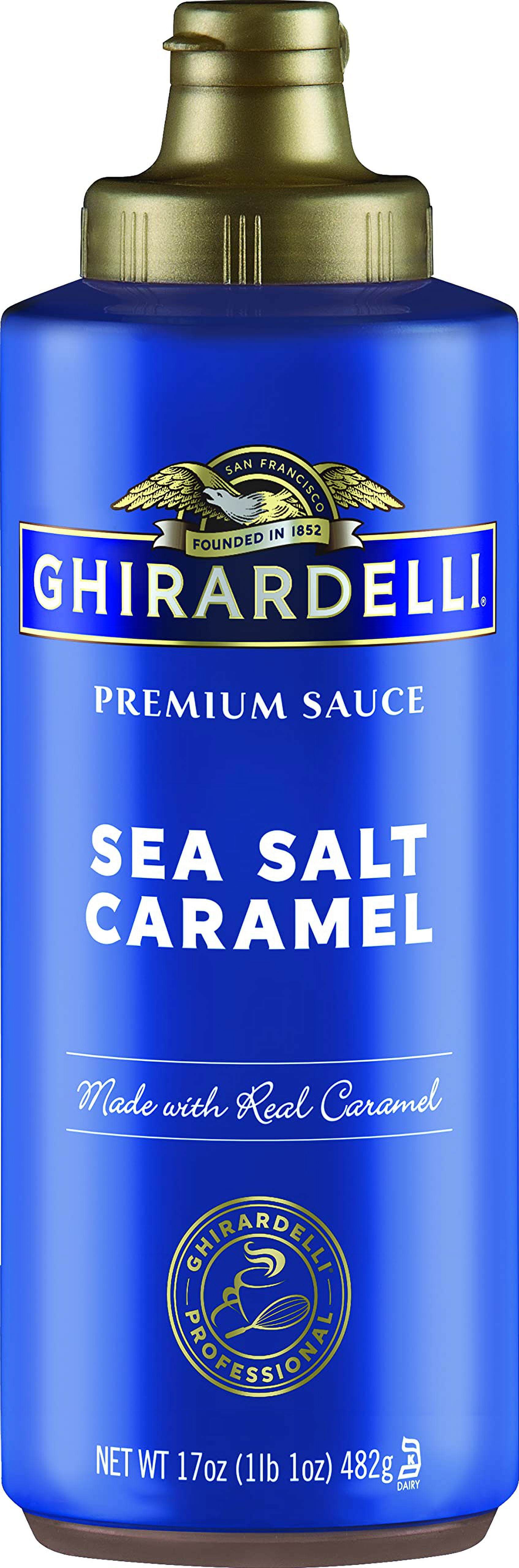 Ghirardelli Chocolate Company Sea Salt Caramel Sauce Squeeze Bottle, 16