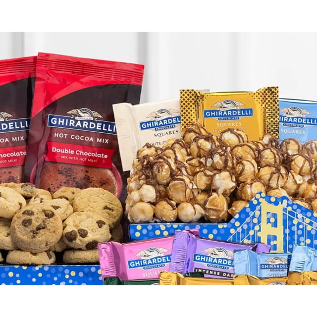 Ghirardelli Chocolate Gift Tower – Gourmet Milk & Dark Chocolate ...