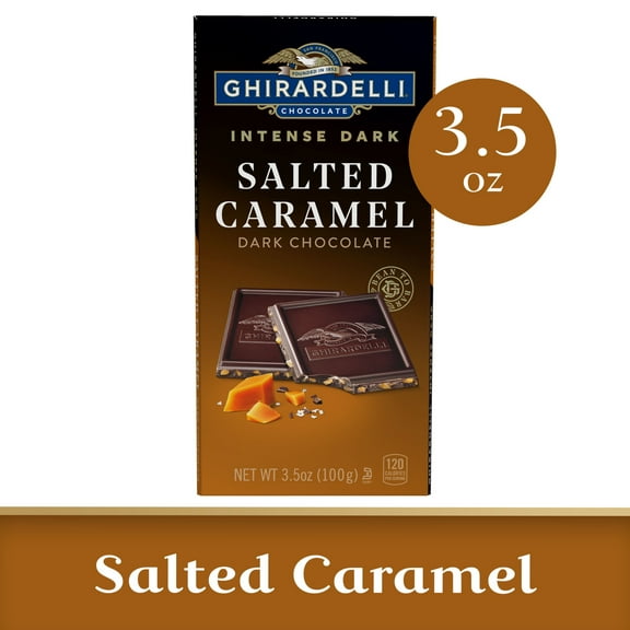 GHIRARDELLI Salted Caramel Intense Dark Bar, 3.5 Oz Bar