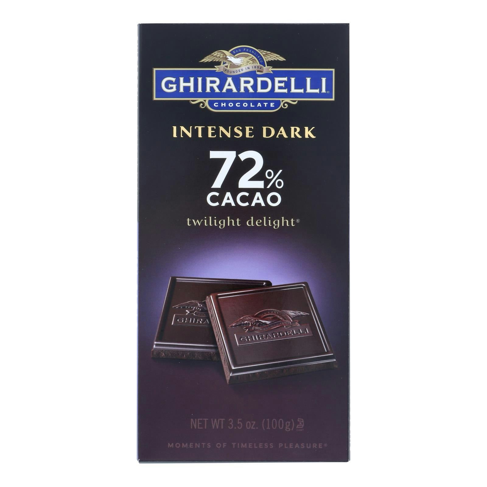 Ghirardelli Chocolate Squares Intense Dark Twilight Delights 3.5 oz (Pack Of 12)