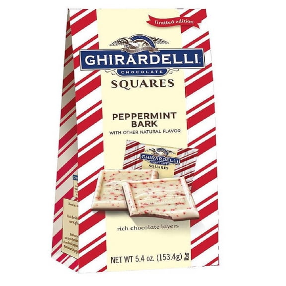 Ghirardelli Limited Edition Peppermint Bark Squares Bag 5.4oz.