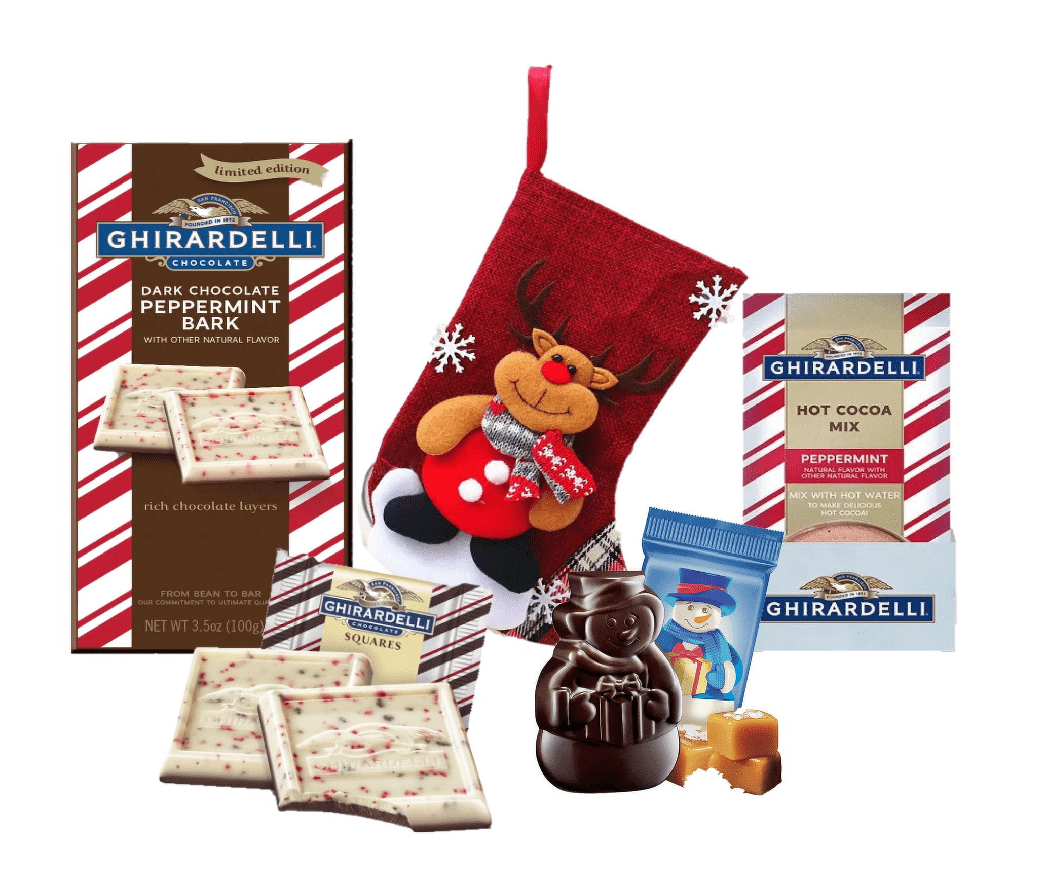 Ghirardelli Christmas Gift Stockings Premium Christmas Treats Hot Cocoa Peppermint Bark