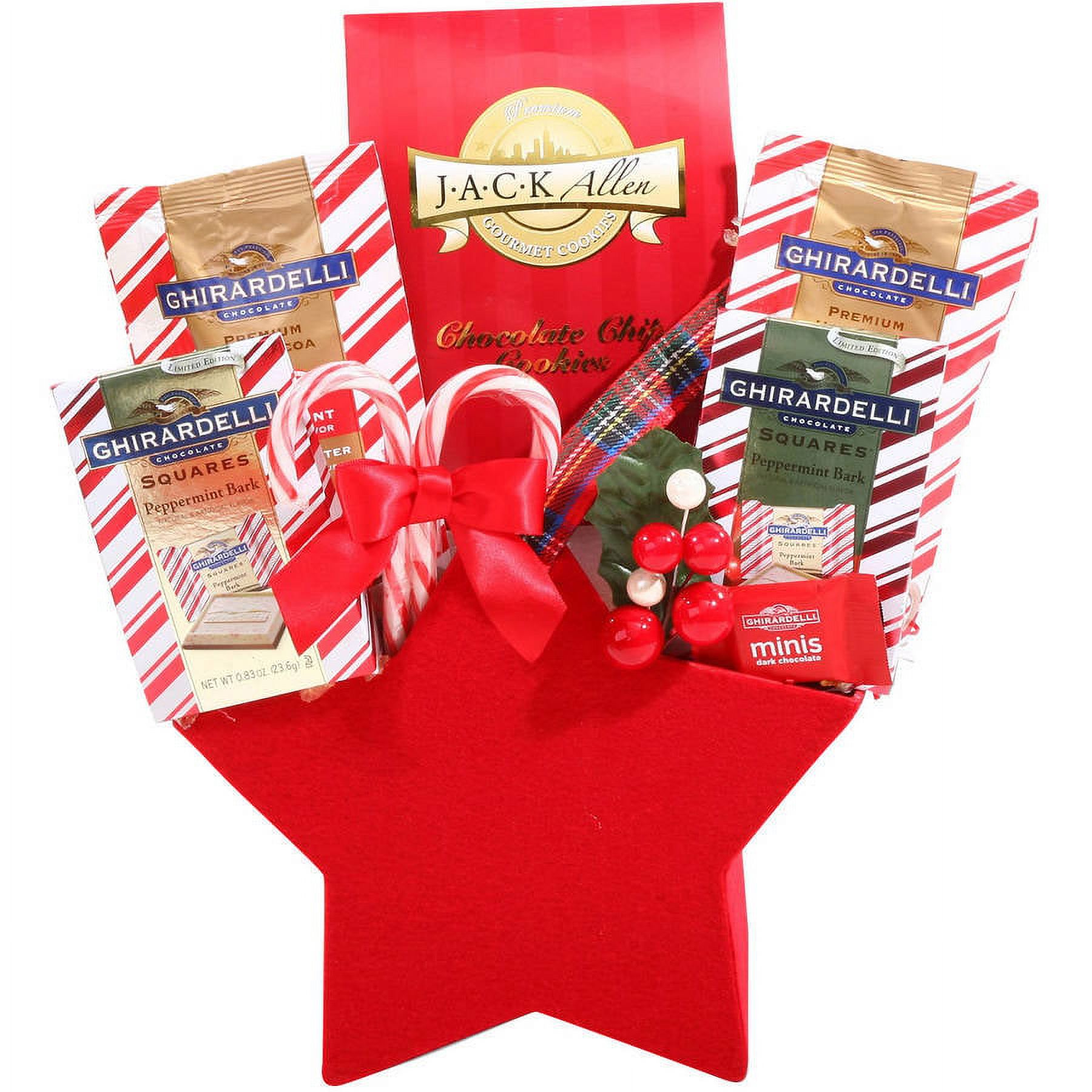 Ghirardelli Christmas Star Gift Basket, 6 pc