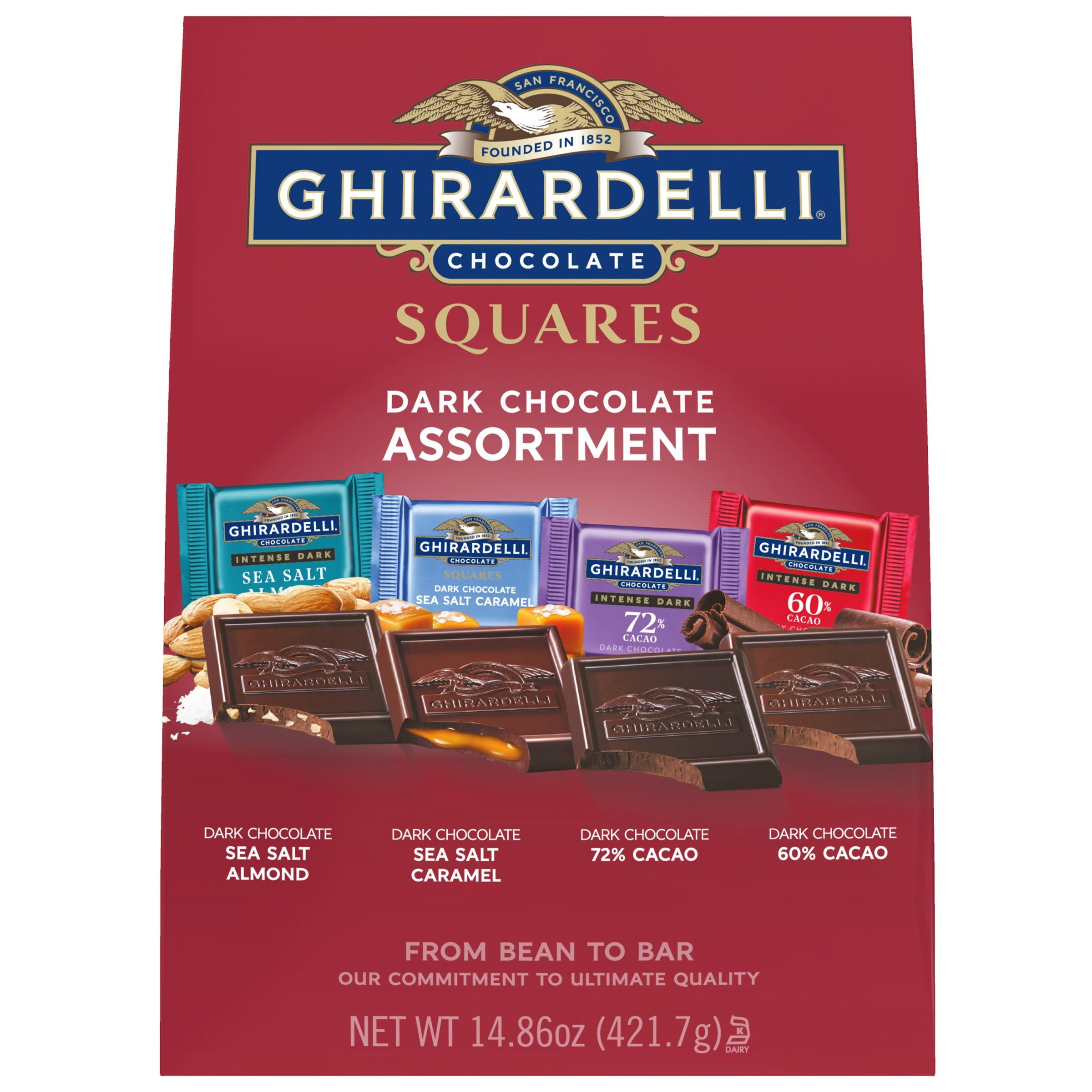 Ghirardelli Dark Chocolate Assortment Squares 14 86 oz Package May