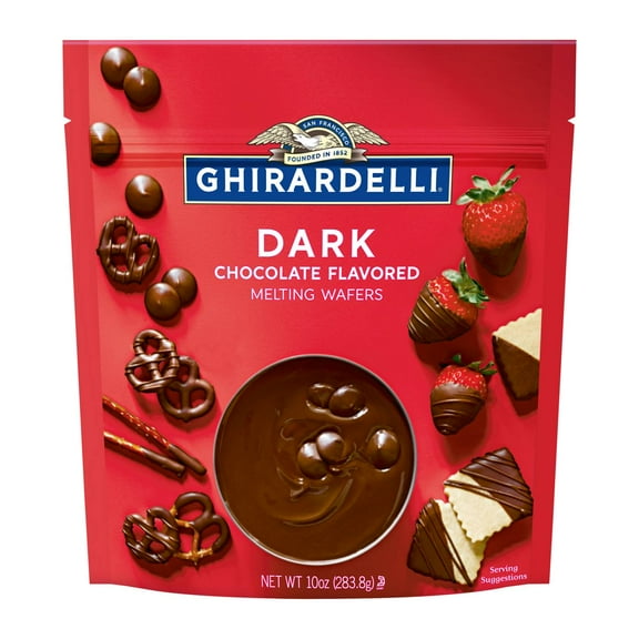 GHIRARDELLI Dark Chocolate Flavored Melting Wafers - 10oz - Pack of 2
